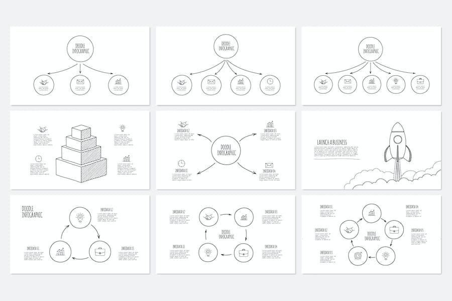 涂鸦动画信息图形图表讲述展示分析PPT模板 - PPT派