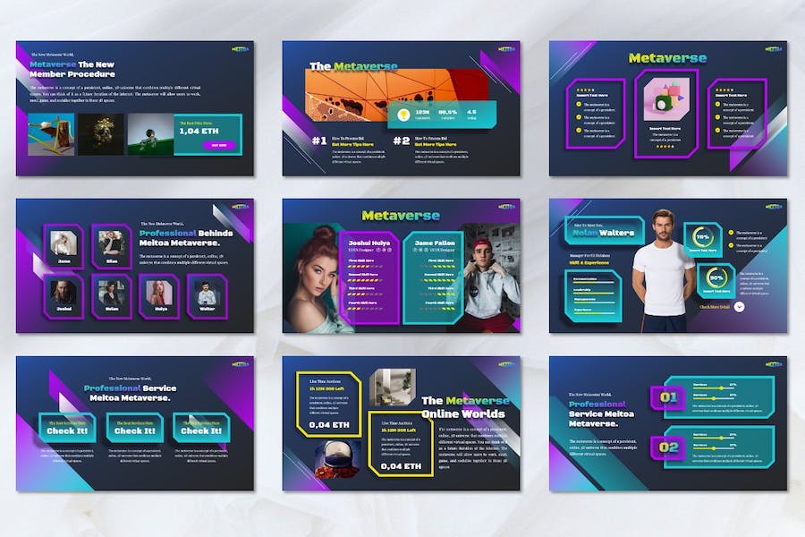 元宇宙虚拟现实世界讲述Keynote模板 - PPT派