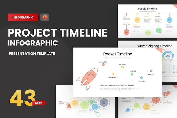 Project-timeline-line-color-powerpoint-template - PPT派
