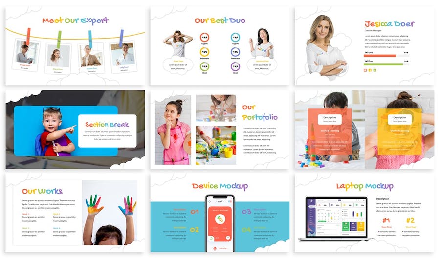 幼儿园教育讲述展示课程管理运营PPT模板 - PPT派