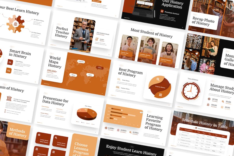 历史教育知识传播方案PPT模板 - PPT派
