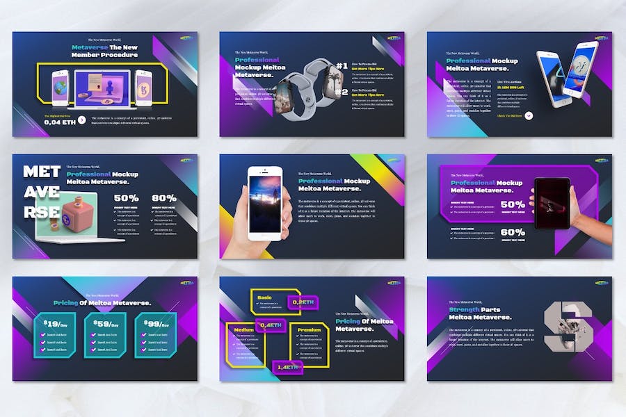 元宇宙虚拟现实世界讲述Keynote模板 - PPT派