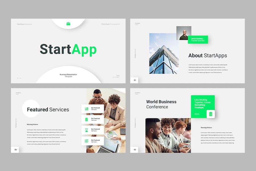 创业项目商业计划书路演Keynote模板 - PPT派