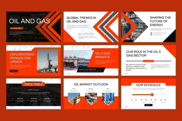 石油能源行业项目方案PPT模板 - PPT派