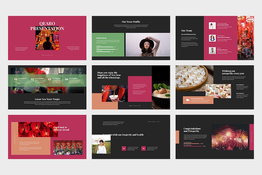 中国新年传统贺岁庆祝指南PPT模板 - PPT派