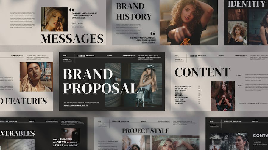 高级复古品牌建设项目提案Keynote模板 - PPT派