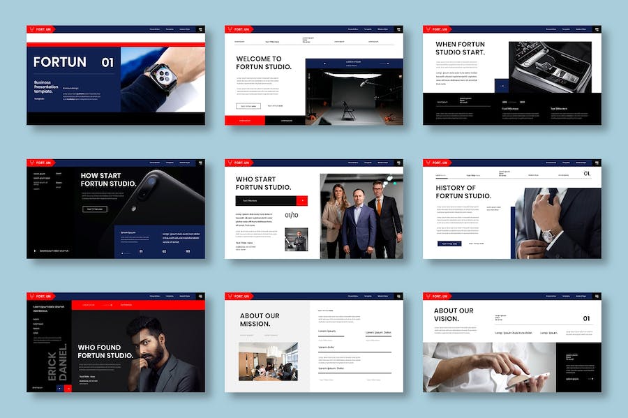 商务企业品牌视觉形象宣传推广PPT模板 - PPT派