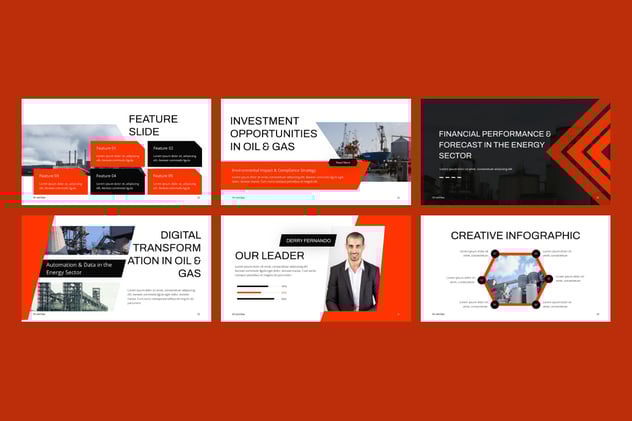 石油能源行业项目方案PPT模板 - PPT派