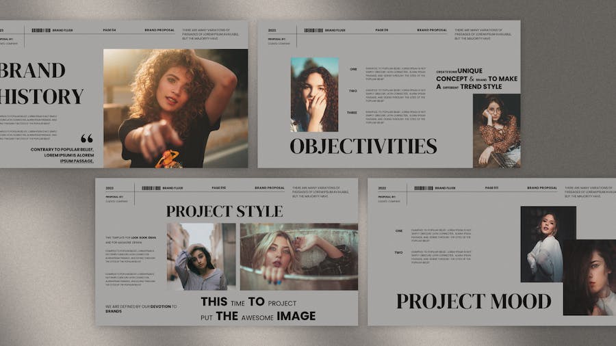 高级复古品牌建设项目提案Keynote模板 - PPT派