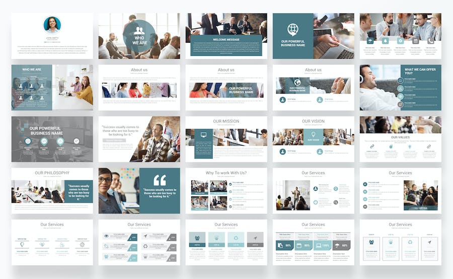 商业套装综合展示方案PPT模板 - PPT派