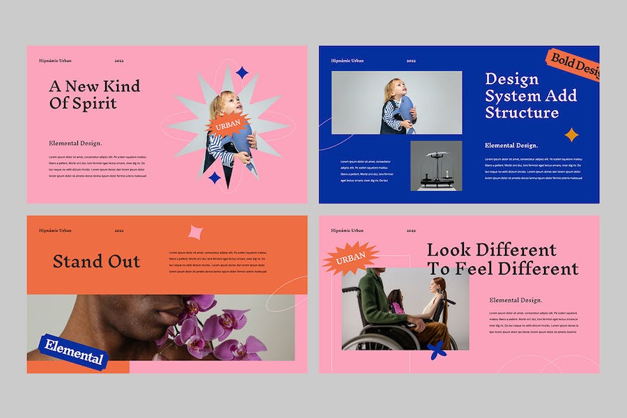 时尚创意品牌视觉设计Keynote模板 - PPT派