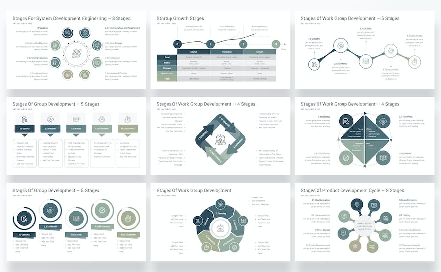 产品开发阶段流程管理展示PPT模板 - PPT派