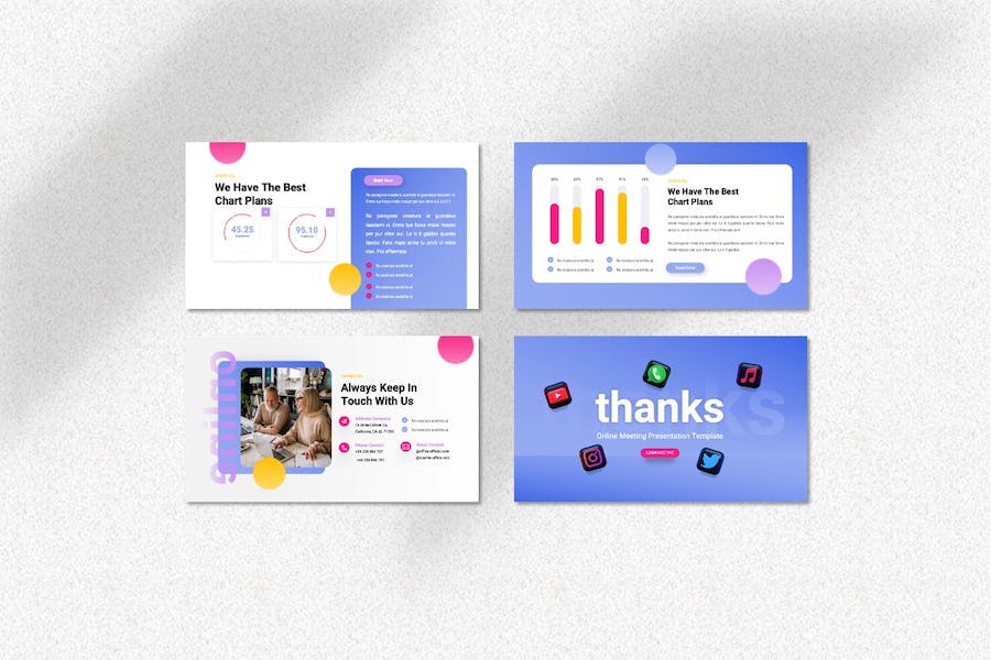 在线会议远程沟通协作方案Keynote模板 - PPT派