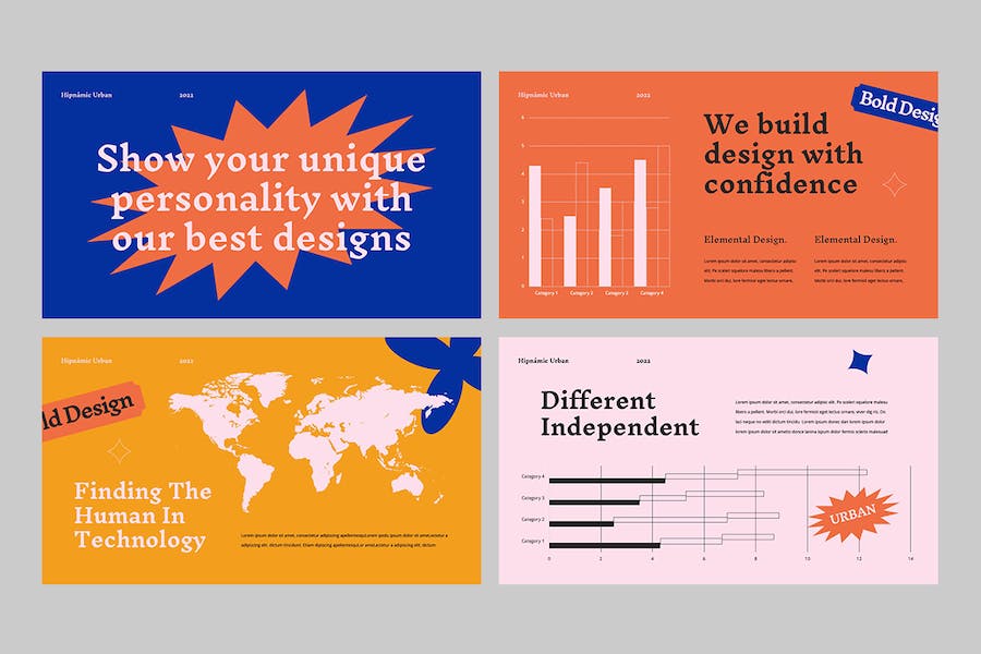 时尚创意品牌视觉设计Keynote模板 - PPT派