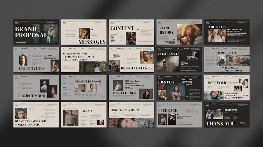 高级复古品牌建设项目提案Keynote模板 - PPT派