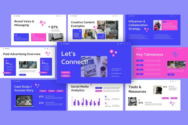 社交媒体营销推广策略方案PPT模板 - PPT派