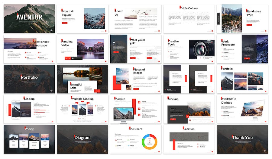 户外探险旅游活动策划宣传Keynote模板 - PPT派