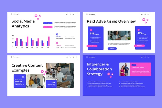 社交媒体营销推广策略方案PPT模板 - PPT派