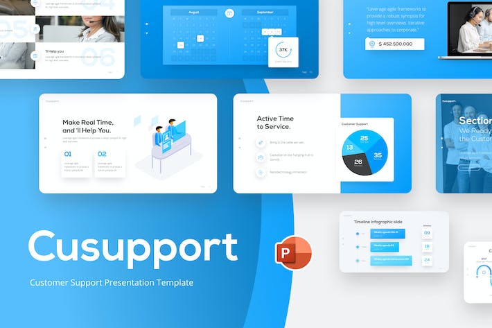 Cusupport-customer-support-powerpoint-template - PPT派