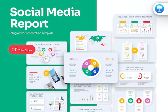 Social-media-report-infographic-keynote-template- PPT派