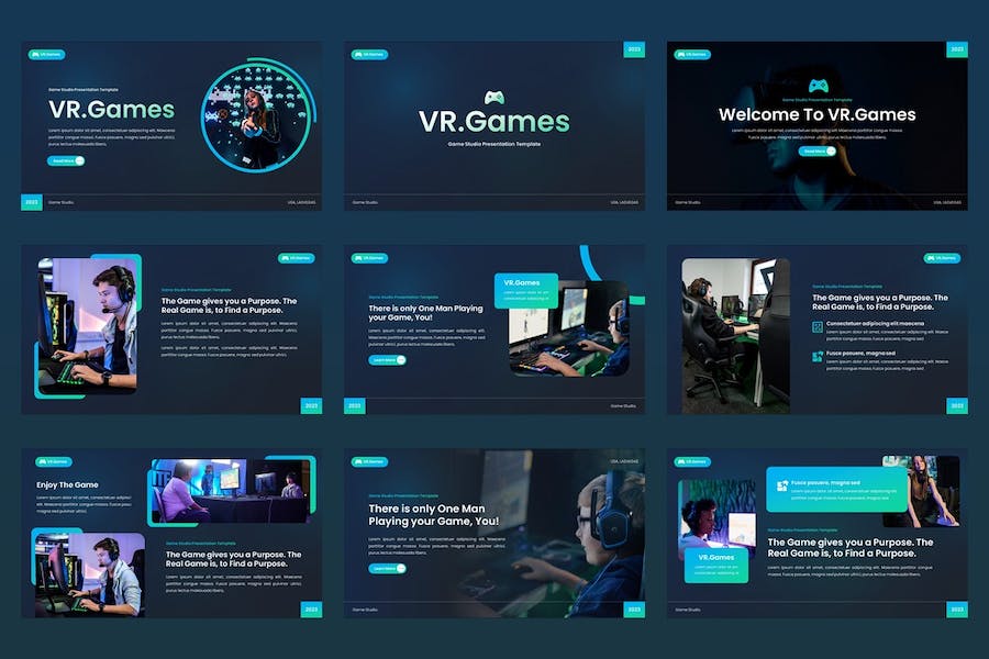VR-游戏-游戏-演播室-主题演讲-模板 - PPT派