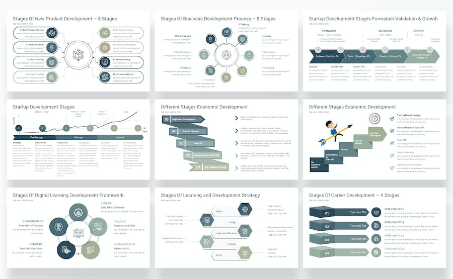 产品开发阶段流程管理展示PPT模板 - PPT派