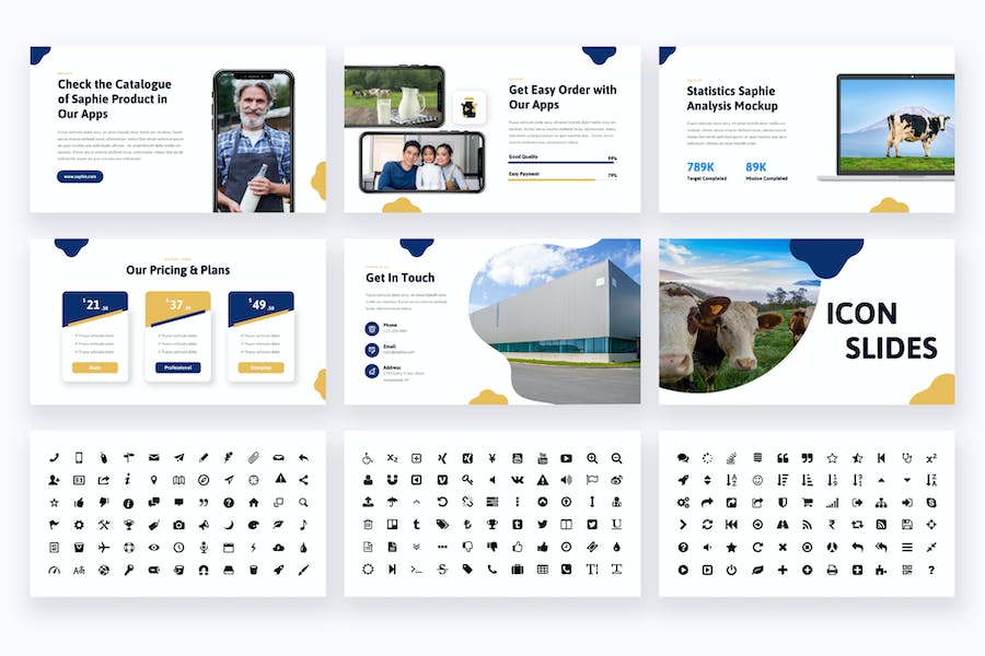 奶牛场牛奶生产与数据汇报PPT模板 - PPT派