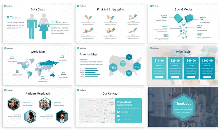 医疗保险健康保障服务方案Keynote模板 - PPT派