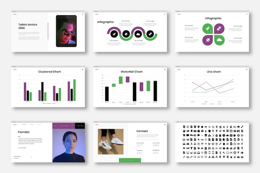 轨道路线商务企业发展规划PPT模板 - PPT派