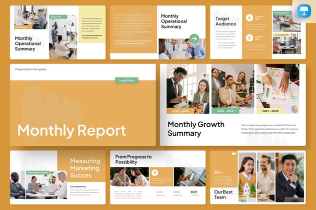 月度财务报告总结展示Keynote模板 - PPT派