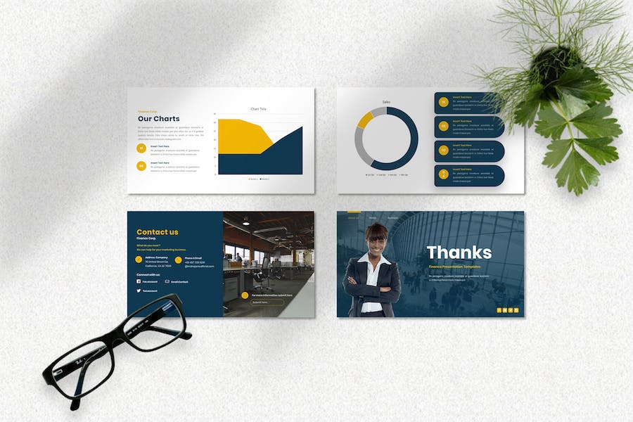 金融理财投资服务推广Keynote模板 - PPT派