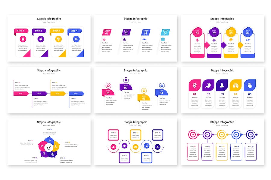 数据统计可视化展示信息图形PPT模板 - PPT派