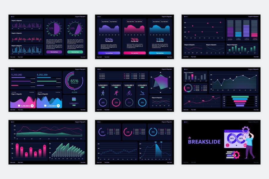 企业KPI绩效考核数据监控PPT模板 - PPT派