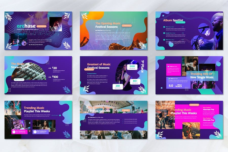 音乐在线平台品牌推广Keynote模板 - PPT派