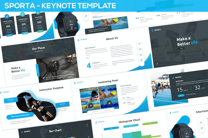 体育运动健身活动宣传Keynote模板 Retry - PPT派