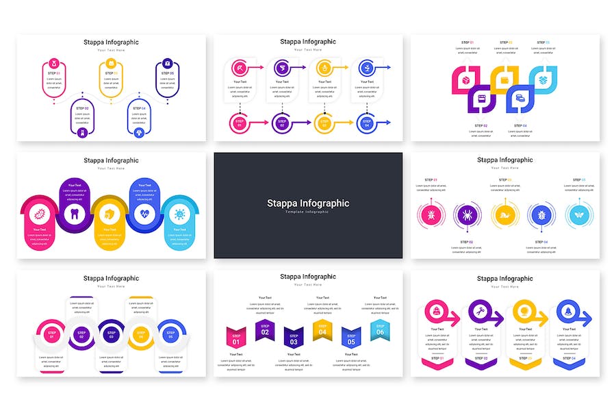 数据统计可视化展示信息图形PPT模板 - PPT派