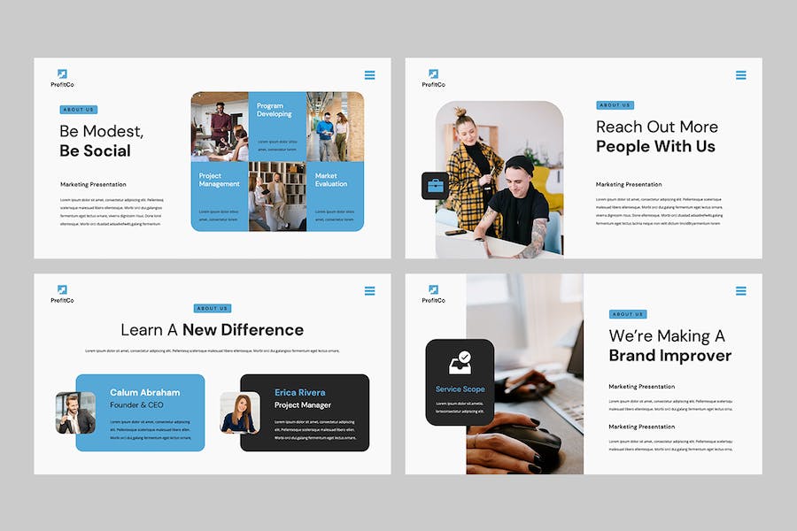 蓝色企业数字营销推广方案策划Keynote模板 - PPT派