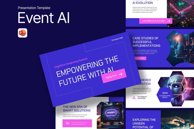 人工智能活动科技创新企业方案PPT模板 - PPT派