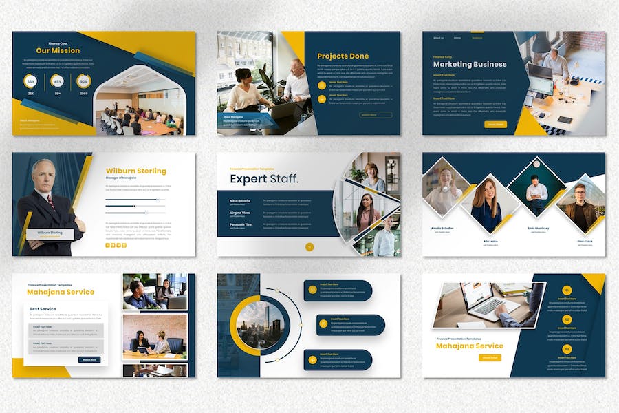 金融理财投资服务推广Keynote模板 - PPT派