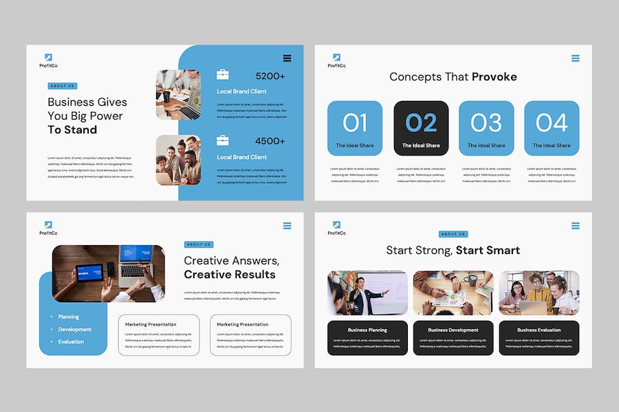 蓝色企业数字营销推广方案策划Keynote模板 - PPT派