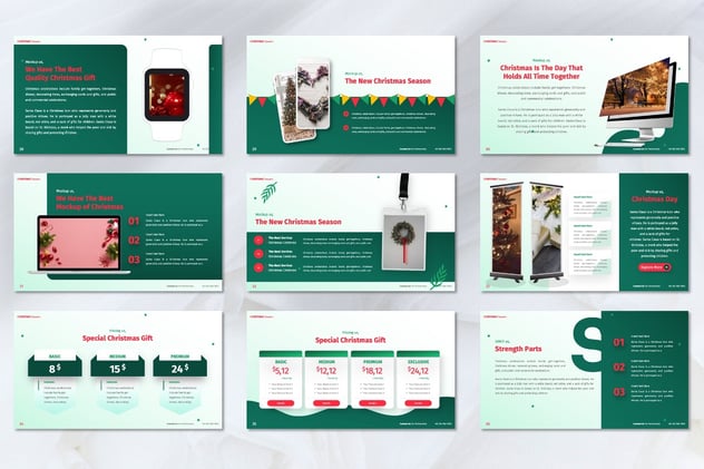 圣诞节主题展示设计方案PPT模板 - PPT派