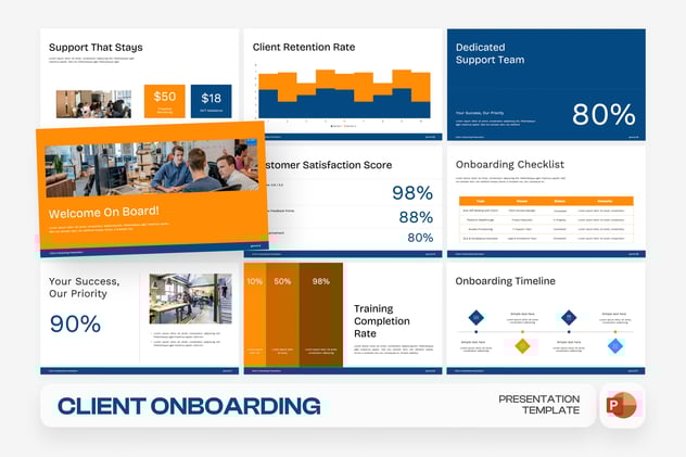 客户入职欢迎流程管理PPT模板 - PPT派