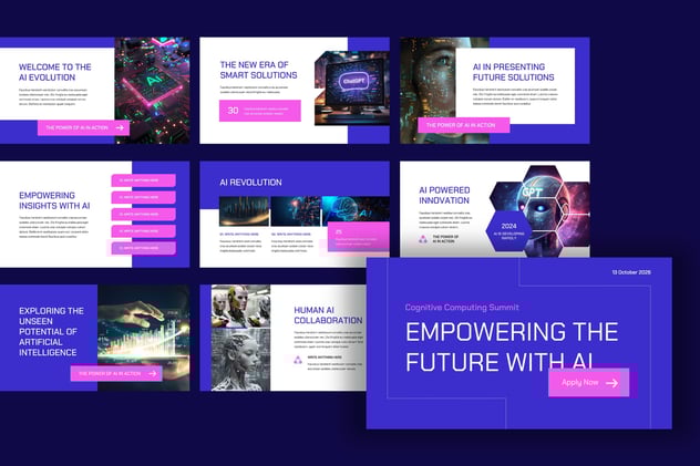 人工智能活动科技创新企业方案PPT模板 - PPT派