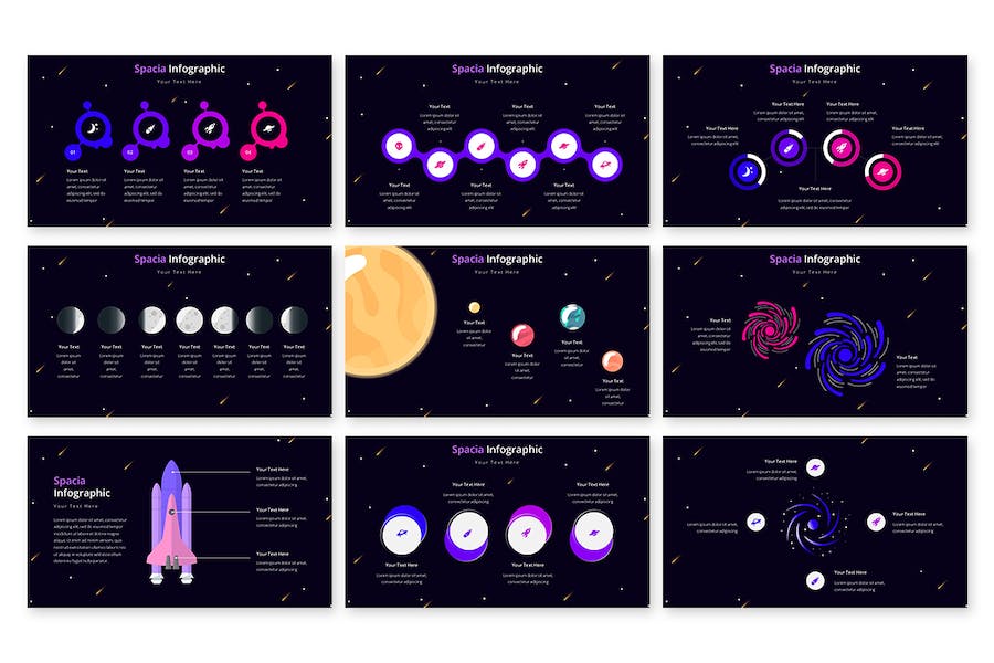 信息图表数据展示空间规划Keynote模板 - PPT派