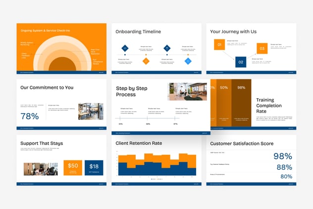 客户入职欢迎流程管理PPT模板 - PPT派