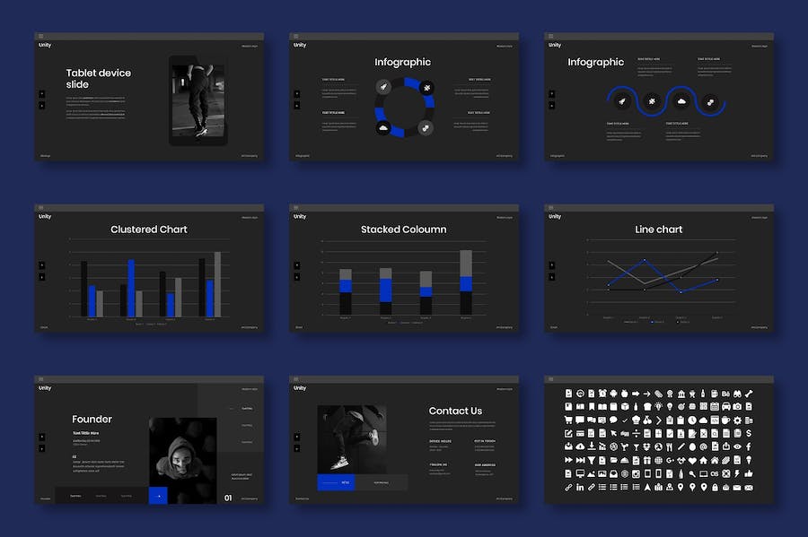 统一品牌商务企业服务介绍Keynote模板 - PPT派