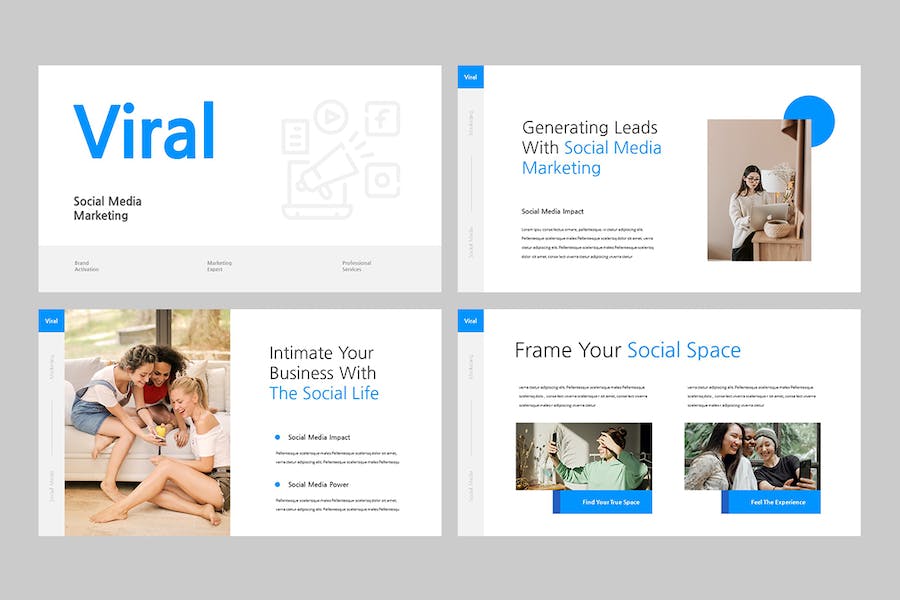 社交媒体营销推广策略讲述Keynote模板 - PPT派