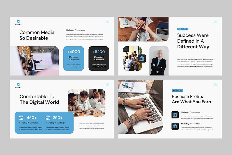 蓝色企业数字营销推广方案策划Keynote模板 - PPT派