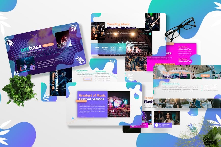 音乐在线平台品牌推广Keynote模板 - PPT派