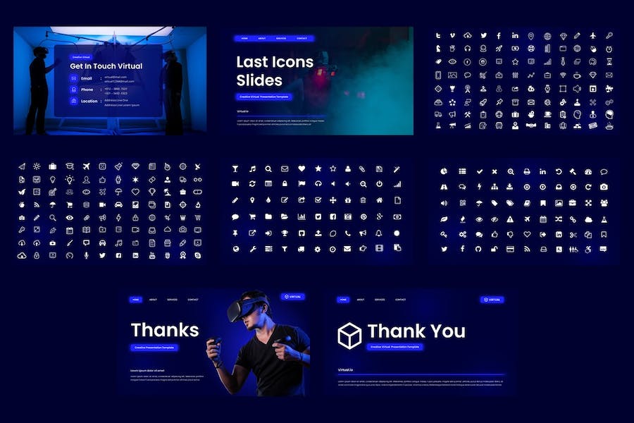 虚拟创意讲述展示设计创新PPT模板 - PPT派